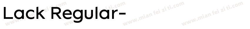 Lack Regular字体转换